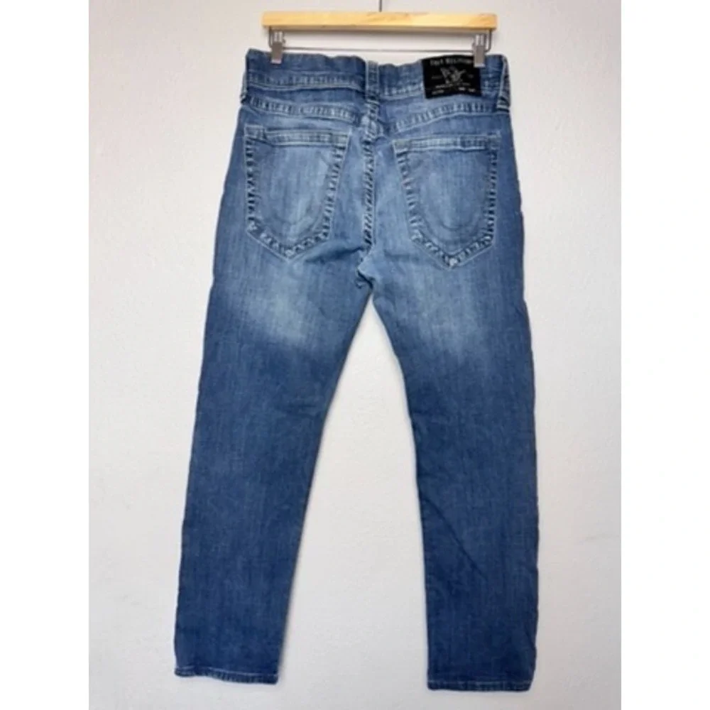 True Religion Rocco Denim Jeans Men Size 34‎ Y2K Workwear Faded Biker Streetwear